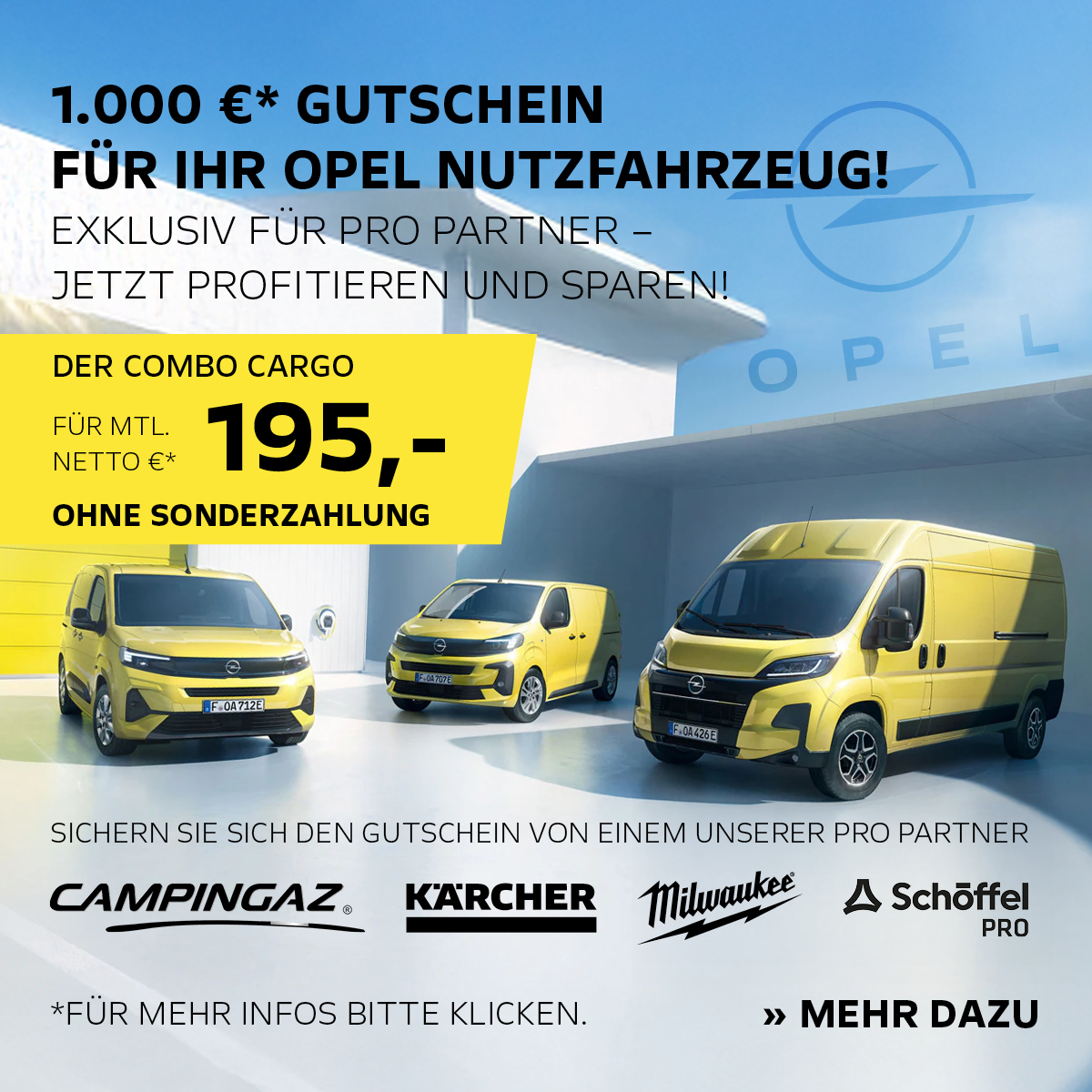 Opel Nutzfahrzeuge Profi-Vorteile